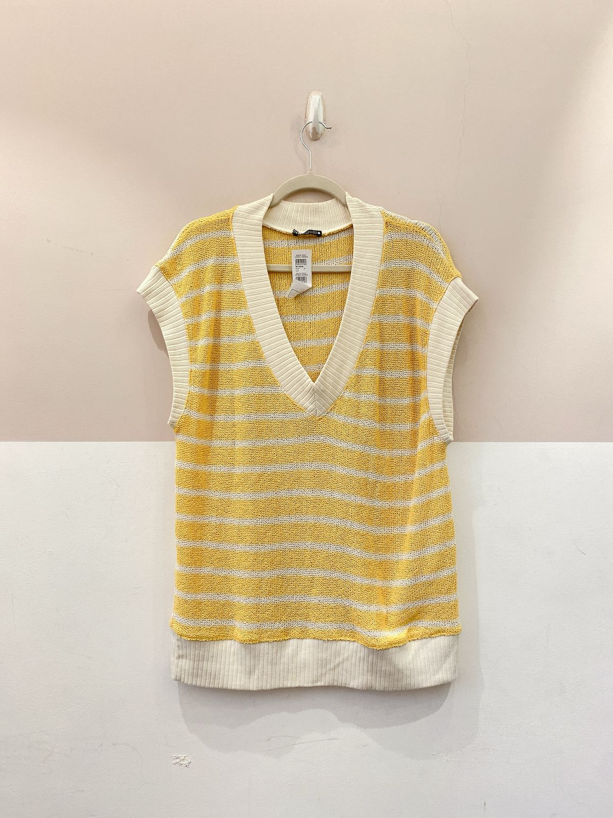 Colete tricot amarelo Zara P