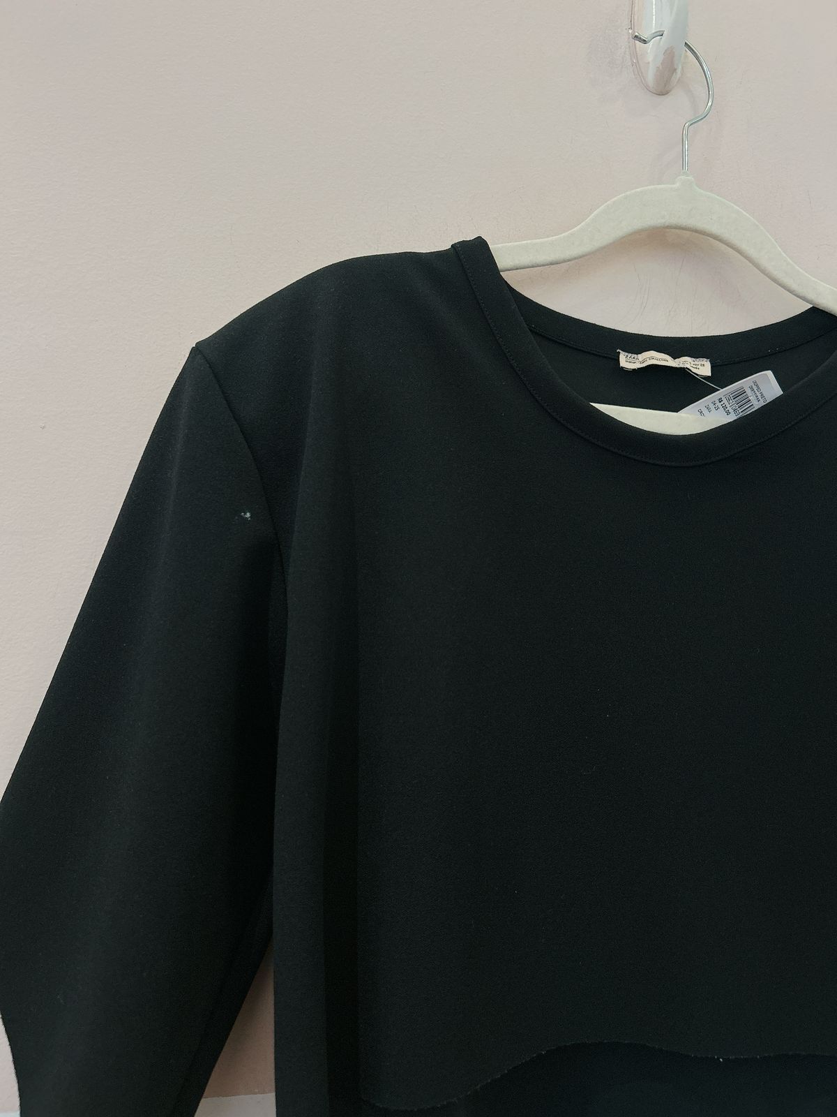 Cropped preto ombreiras Zara P