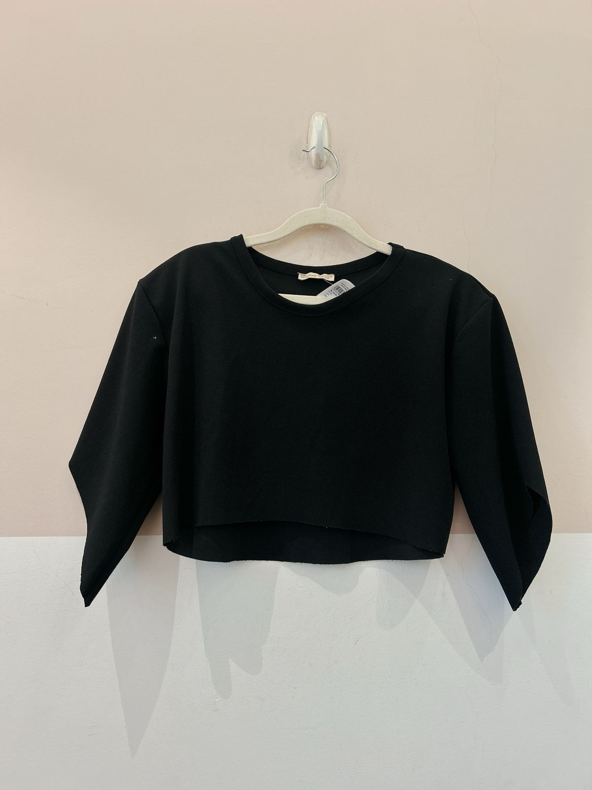 Cropped preto ombreiras Zara P