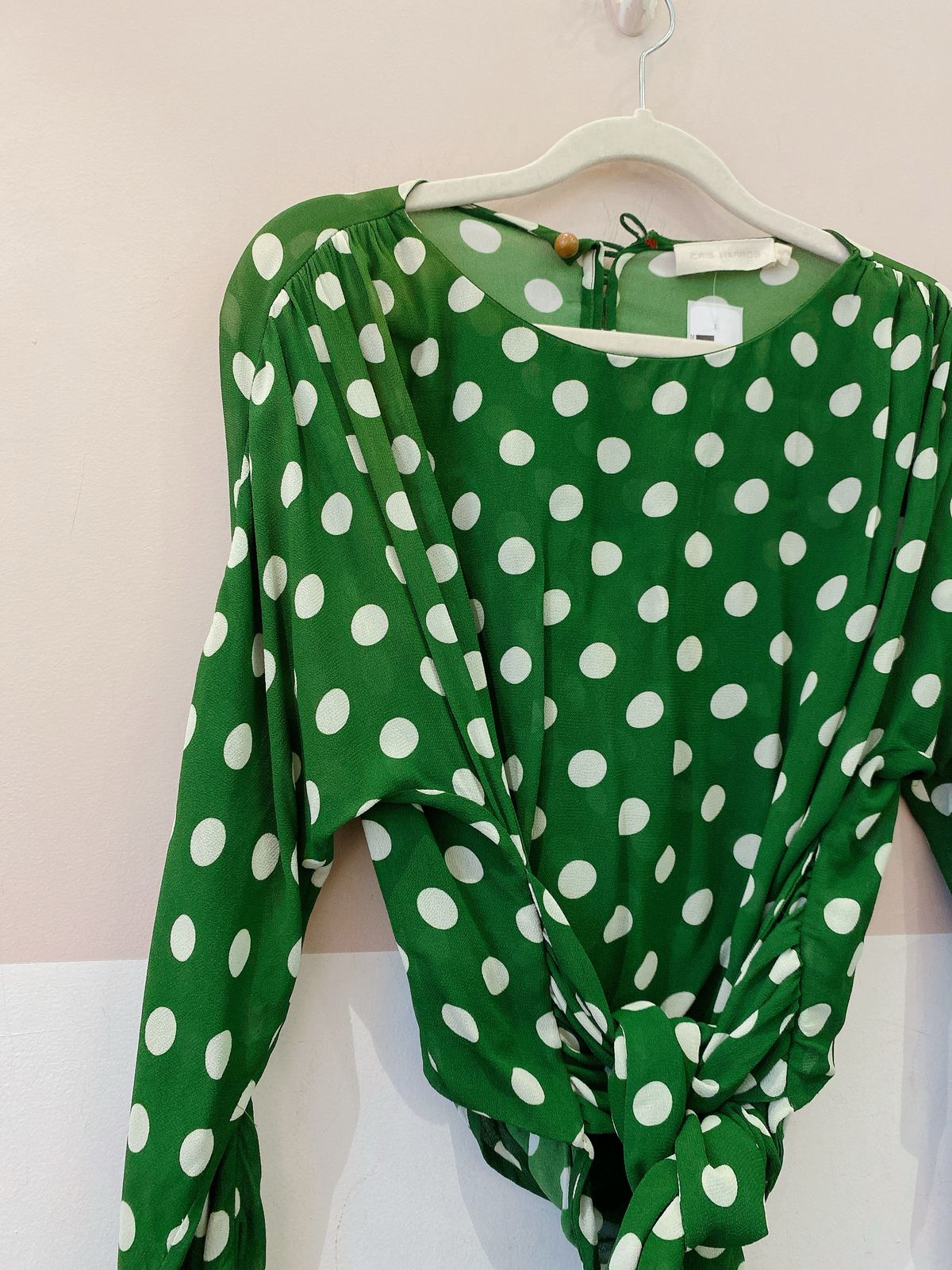 Blusa verde poás Cris Barros 40