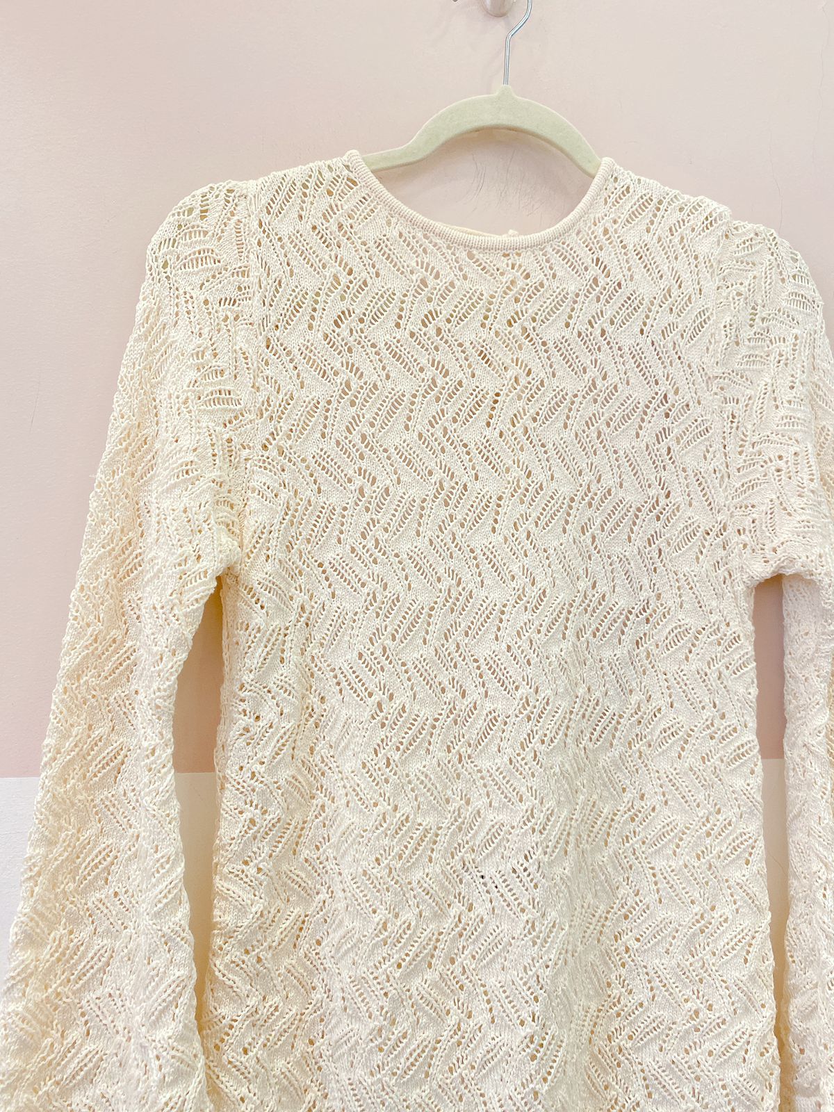Vestido off crochet manga Zara P