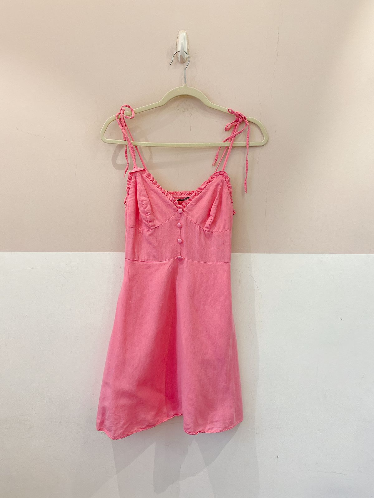 Vestido rosa curto Zara PP