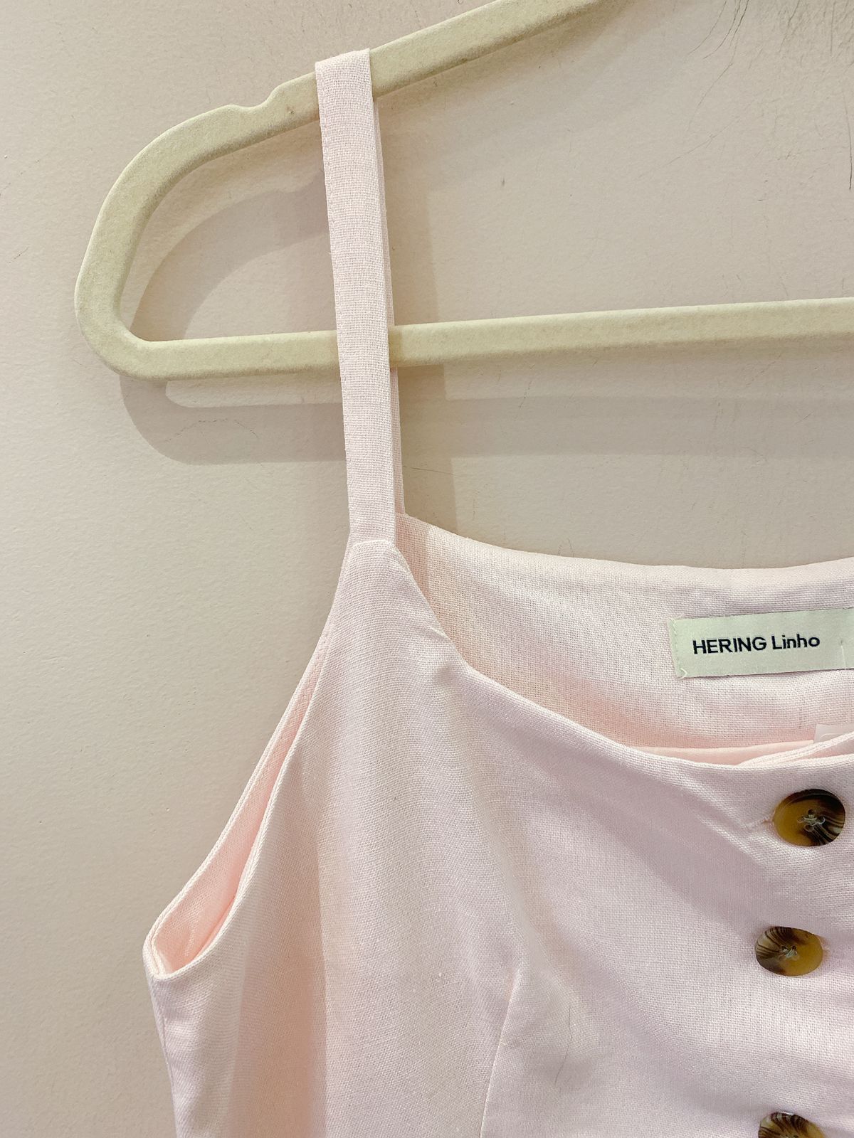 Blusa rosa bebê botões Hering M
