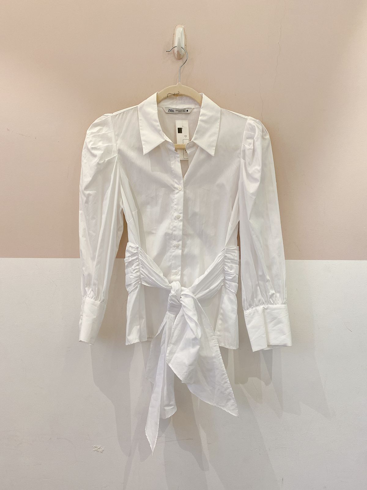 Camisa off laço frontal Zara PP