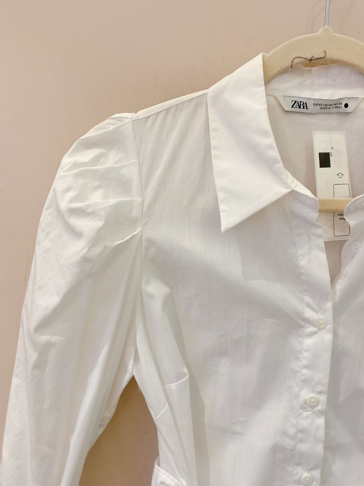 Camisa off laço frontal Zara PP